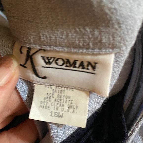 2 piece light blue and black jacket dress with short sleeve jacket. - Picture 5 of 5